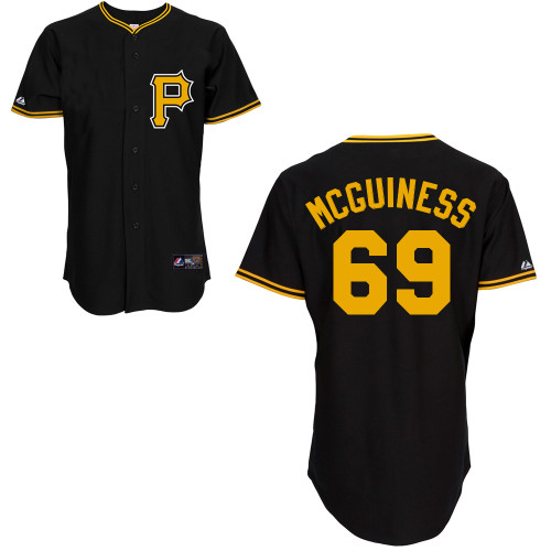 Chris McGuiness #69 Youth Baseball Jersey-Pittsburgh Pirates Authentic Alternate Black Cool Base MLB Jersey
